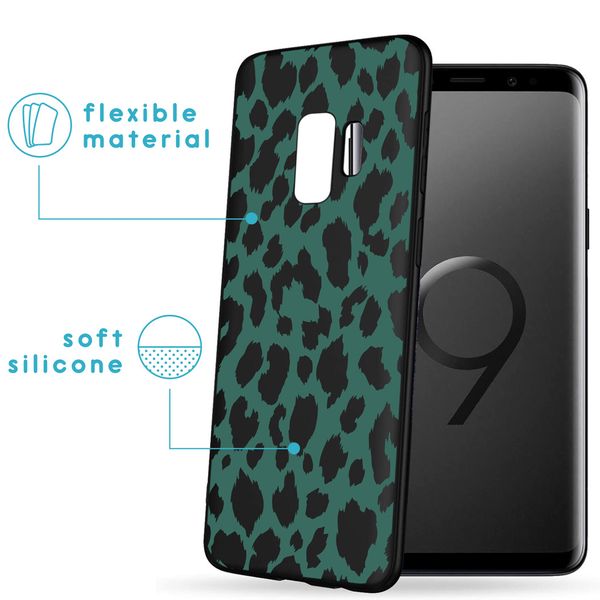 imoshion Design hoesje Samsung Galaxy S9 - Luipaard - Groen / Zwart