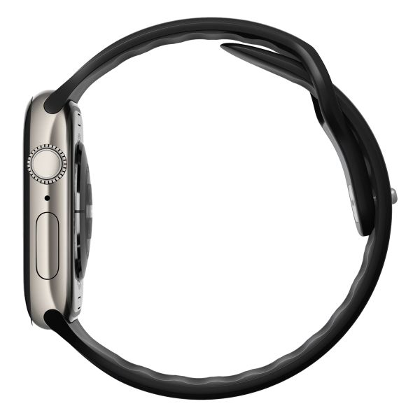 Nomad Tempo siliconen band Apple Watch Series 1 - 11 / SE / Ultra (44/45/46/49 mm) - Wide fit - Black