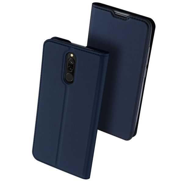 Dux Ducis Slim Softcase Bookcase Xiaomi Redmi 8 - Donkerblauw