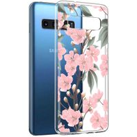 imoshion Design hoesje Samsung Galaxy S10 - Bloem - Roze / Groen