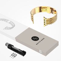 Selencia Stalen draak band Apple Watch Series 1 t/m 11 / SE / Ultra (44/45/46/49 mm) - Goud