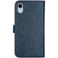 Selencia Echt Lederen Bookcase Apple iPhone Xr - Blauw