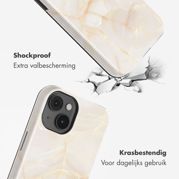 Selencia Vivid Backcover Apple iPhone 14 - Golden Beige Marble