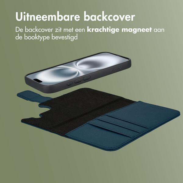 imoshion Uitneembare 2-in-1 Luxe Bookcase Apple iPhone 16 - Blauw