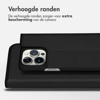 Accezz Premium Leather Slim Bookcase Apple iPhone 14 Pro Max - Zwart