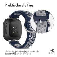 imoshion Siliconen sport bandje Fitbit Versa 4 / 3 / Sense (2) - Blauw/Grijs