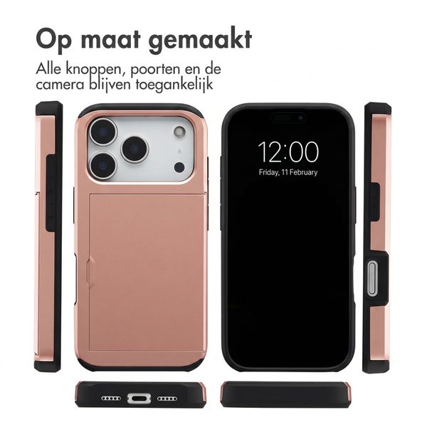 imoshion Backcover met pasjeshouder Apple iPhone 18 Pro / 17 Pro - Rose Gold