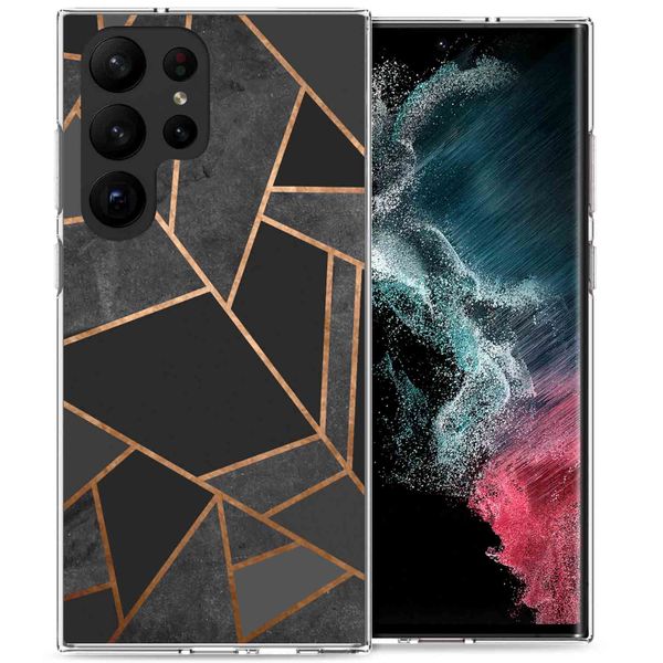 imoshion Design hoesje Samsung Galaxy S23 Ultra - Grafisch Koper / Zwart