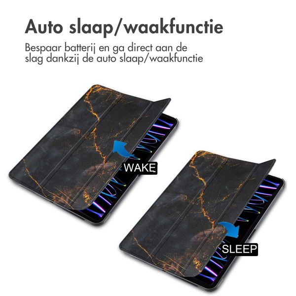 imoshion Design Trifold Bookcase Apple iPad Pro 11 (2022/2021) - Black Marble