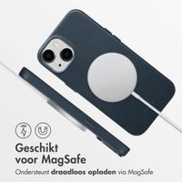 Accezz MagSafe Leather Backcover Apple iPhone 14 - Nightfall Blue