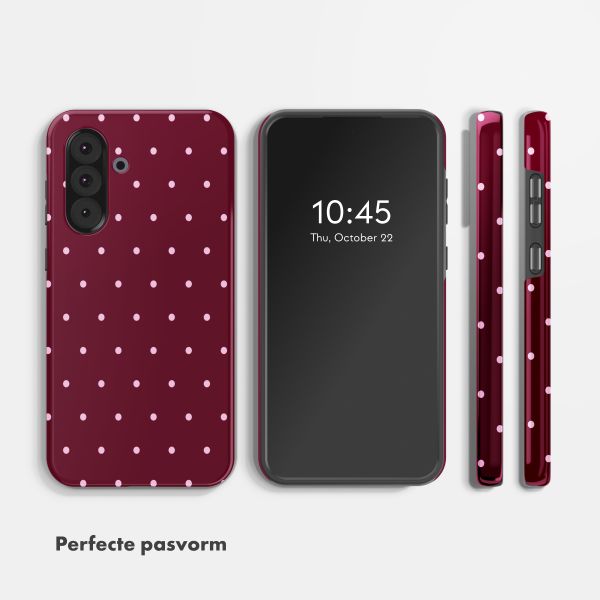 Selencia Vivid Backcover Samsung Galaxy A36 / A56 - Happy Dots Burgundy