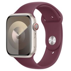 Apple Sport Band Apple Watch Series 1 t/m 10 / SE / Ultra (2) (44/45/46/49 mm) - Maat M/L - Mulberry