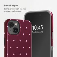 Selencia Vivid Back Cover with MagSafe Apple iPhone 14 - Happy Dots Burgundy