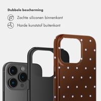 Selencia Vivid Backcover Apple iPhone 15 Pro - Happy Dots Chocolate