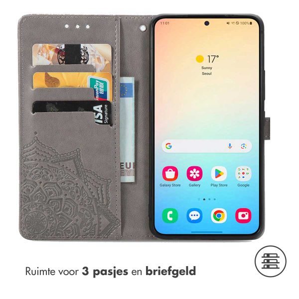 imoshion Mandala Bookcase Samsung Galaxy S24 / S25 - Grijs