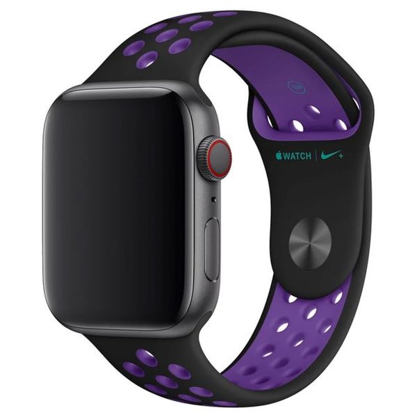 Apple Nike Sport Band Apple Watch Series 1-9 / SE - 38/40/41 mm / Series 10 - 42 mm - Black / Hyper Grape