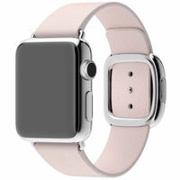 Apple Leather Band Modern Buckle Apple Watch Series 1 t/m 9 / SE (38/40/41 mm) | Series 10 / 11 (42 mm) - Maat S - Blush