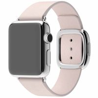 Apple Leather Band Modern Buckle Apple Watch Series 1 t/m 9 / SE (38/40/41 mm) | Series 10 (42 mm) - Maat S - Blush