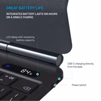 Fixed Typee QWERTY keyboard case Apple iPad 11 (2025) 11 inch A16 / iPad 10 (2022) 10.9 inch - Zwart