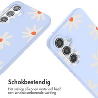 imoshion Siliconen design hoesje met koord Samsung Galaxy A35 - Lila Flower Distance