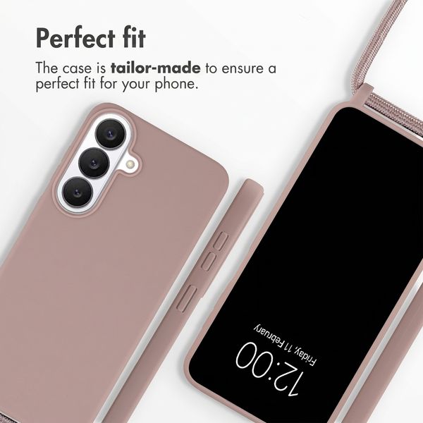 imoshion Silicone Case with Strap Samsung Galaxy S26 FE - Sand Pink