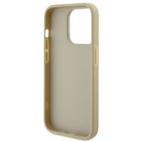 Guess 4G Metal Logo Glitter Backcover Apple iPhone 15 Pro - Goud