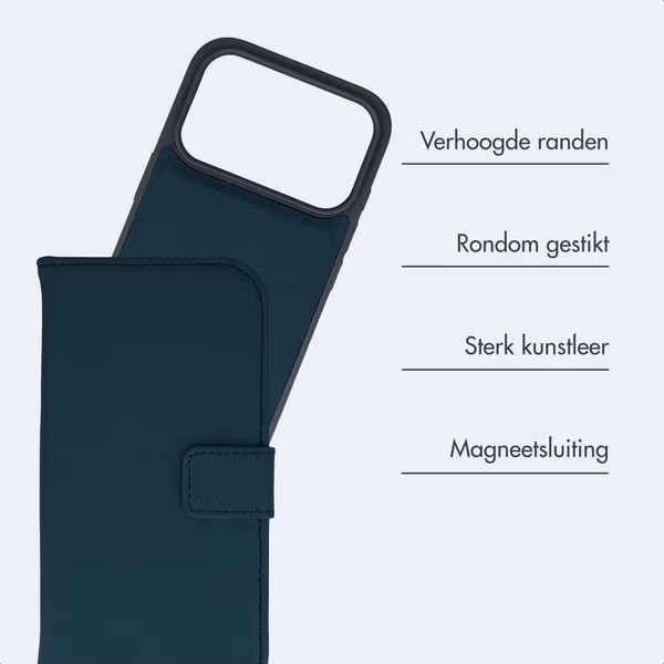 imoshion Uitneembare 2-in-1 Luxe Bookcase Apple iPhone 18 Pro / 17 Pro - Blauw