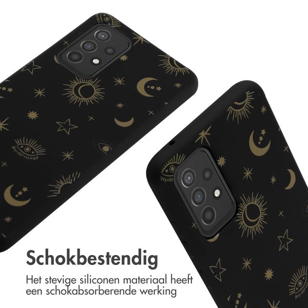 imoshion Siliconen design hoesje met koord Samsung Galaxy A52(s) (5G/4G) - Sky Black