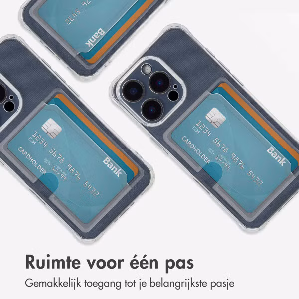 imoshion Softcase Backcover met pasjeshouder Apple iPhone 16 Pro - Transparant