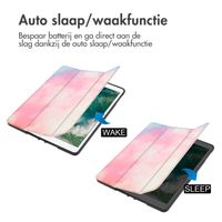 imoshion Design Trifold Bookcase Apple iPad 6 (2018) 9.7 inch / iPad 5 (2017) 9.7 inch / Air 2 (2014)/Air 1 (2013) - Sky