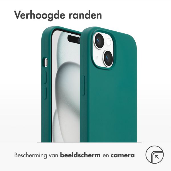 Accezz Liquid Silicone Backcover met MagSafe Apple iPhone 15 - Forest Green