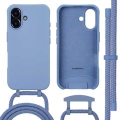 imoshion Color Backcover met afneembaar koord MagSafe Apple iPhone 16 - Ash Blue