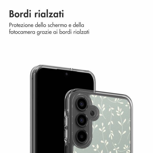 imoshion Design hoesje Samsung Galaxy A16 - Smoke Green Flowers