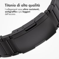 Accezz Mat Titanium bandje Apple Watch | 44/45/46/49 mm - Zwart