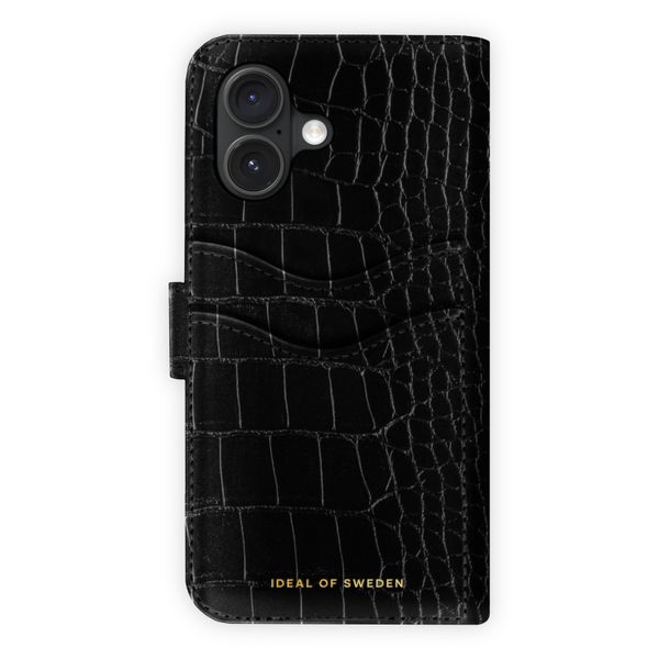 iDeal of Sweden Magnet Wallet+ Bookcase Apple iPhone 16 - Black Croco