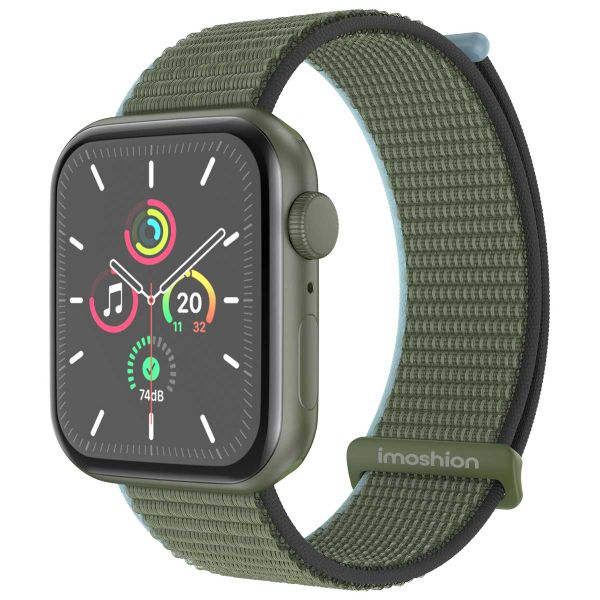 imoshion Nylon bandje Apple Watch Series 1 t/m 11 / SE / Ultra (44/45/46/49 mm) - Dark Olive