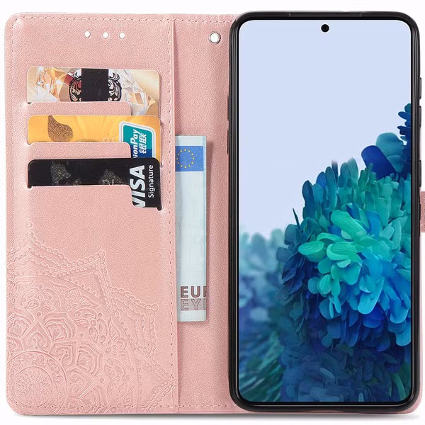 imoshion Mandala Bookcase Samsung Galaxy S21 - Rosé Goud