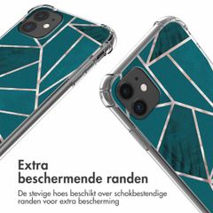 imoshion Design hoesje met koord Apple iPhone 11 - Petrol Green Graphic