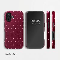 Selencia Vivid Back Cover with MagSafe Apple iPhone 16 - Happy Dots Burgundy