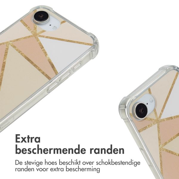 imoshion Design hoesje met koord Apple iPhone 16e - Beige Graphic