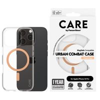 CARE by PanzerGlass Urban Combat Case MagSafe iPhone 16 Pro - Transparant / Peach