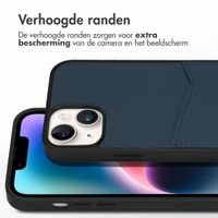 Accezz Premium Leather Card Slot Backcover iPhone 14 Plus - Donkerblauw