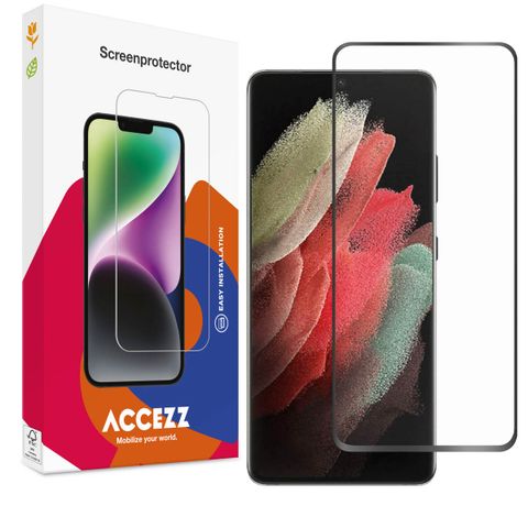 Accezz Gehard Glas Full Cover Screenprotector Samsung Galaxy S21 Ultra