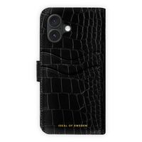 iDeal of Sweden Magnet Wallet+ Bookcase Apple iPhone 16 - Black Croco