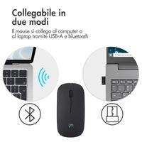 imoshion Draadloze muis - Oplaadbare computermuis + 2.4G USB-A adapter - Zwart
