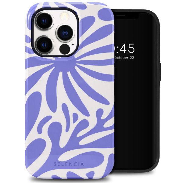 Selencia Vivid Tough Backcover iPhone 14 Pro - Modern Bloom Sapphire Blue