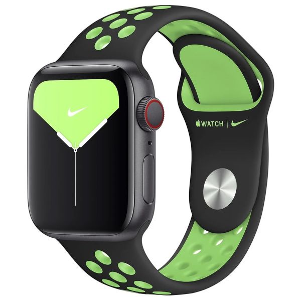 Apple Nike Sport Band Apple Watch Series 1-10 / SE / Ultra (2) - 42/44/45/46/49 mm - Black / Lime Blast