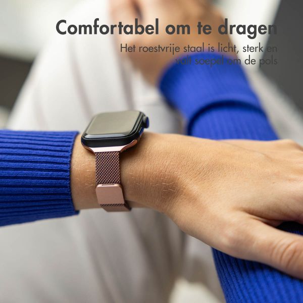 imoshion Slim Milanees bandje Apple Watch Series 1 t/m 9 / SE (38/40/41 mm) | Series 10 / 11 (42 mm) - Roze