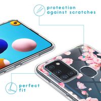 imoshion Design hoesje Samsung Galaxy A21s - Bloem - Roze