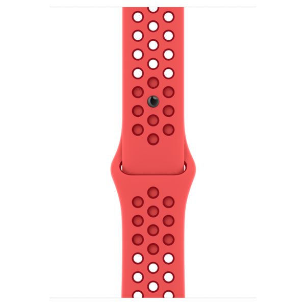 Apple Nike Sport Band voor Apple Watch Series 1 t/m 10 / SE / Ultra (2) (44/45/46/49 mm) - Bright Crimson / Gym Red